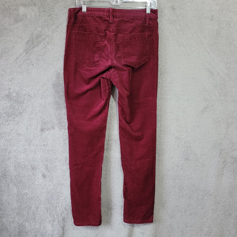 Christopher Blue 8 wine red corduroy pants slim leg mid rise twee preppy office - Picture 2 of 16